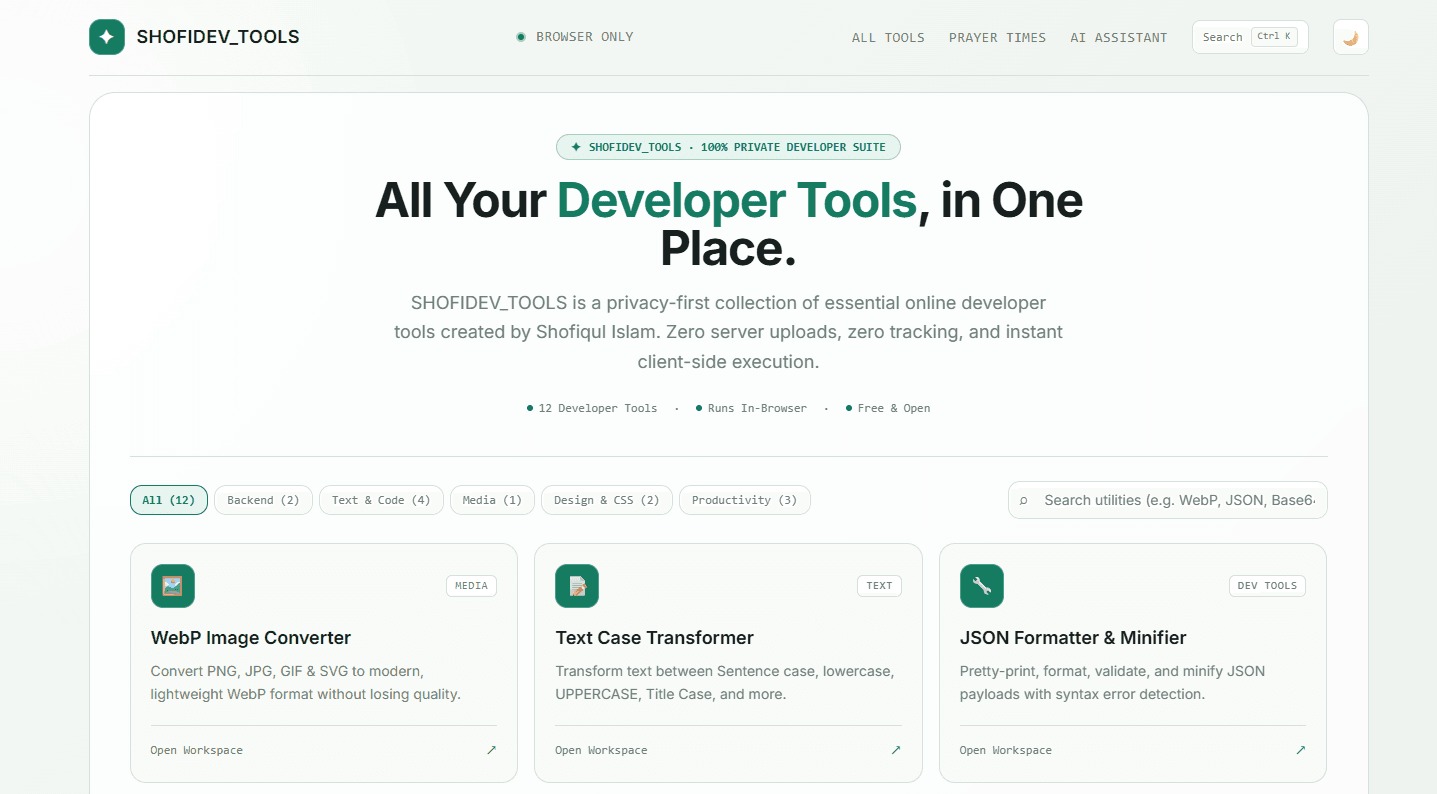 shofidev-tools a personal Toolkit